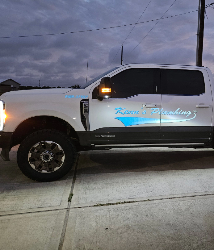 kenns plumbing white truck